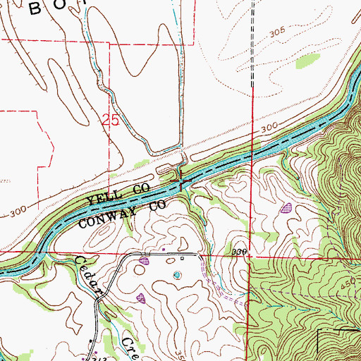 Topographic Map of Libby Ferry (historical), AR