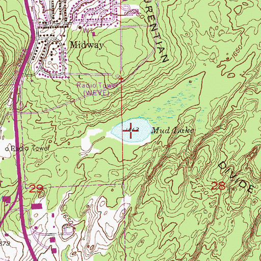 Topographic Map of Mud Lake, MN