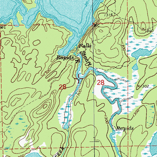 Topographic Map of Mule Creek, MN