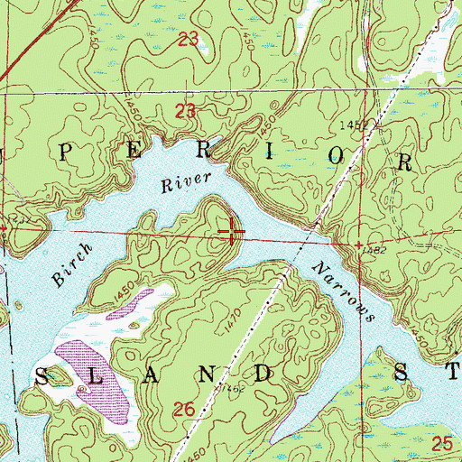 Topographic Map of Birch River Narrows, MN