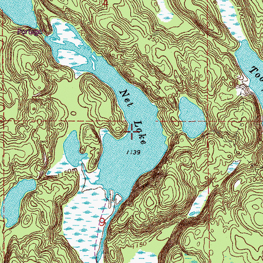 Topographic Map of Net Lake, MN