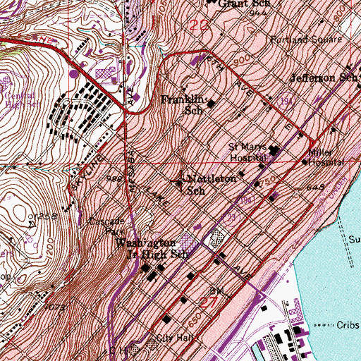 Topographic Map of Nettleton School, MN