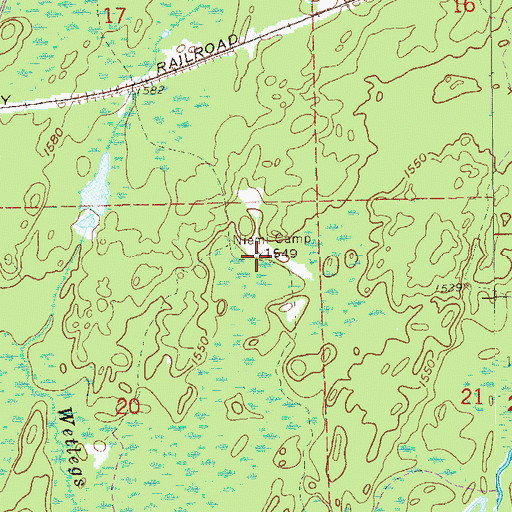 Topographic Map of Niemi Camp, MN