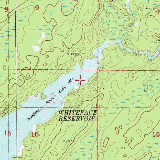 Topographic Map of North Branch Whiteface River, MN