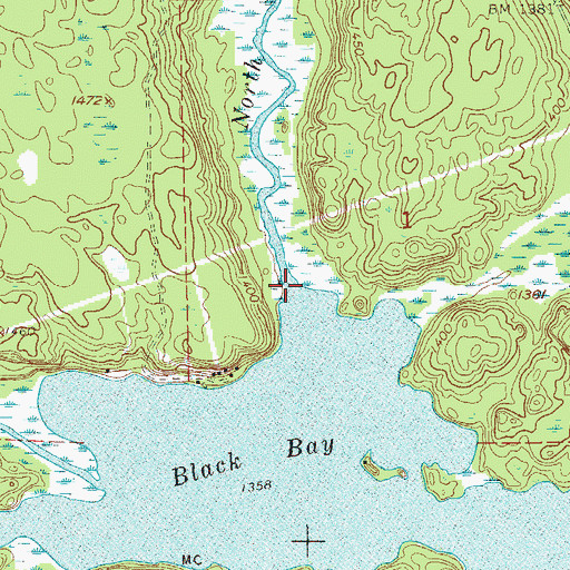 Topographic Map of North Creek, MN