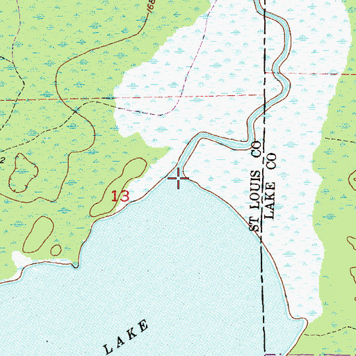 Topographic Map of North River, MN