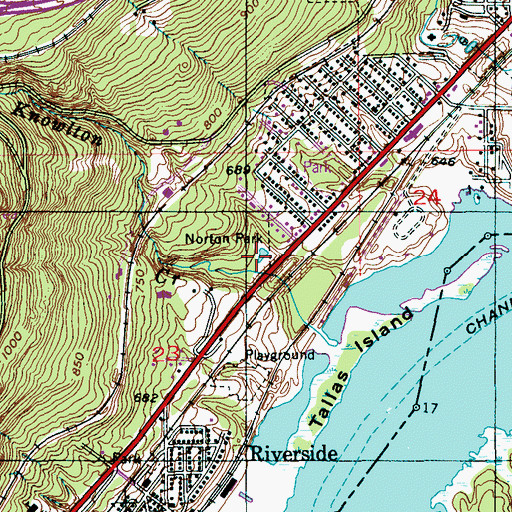 Topographic Map of Norton Park, MN