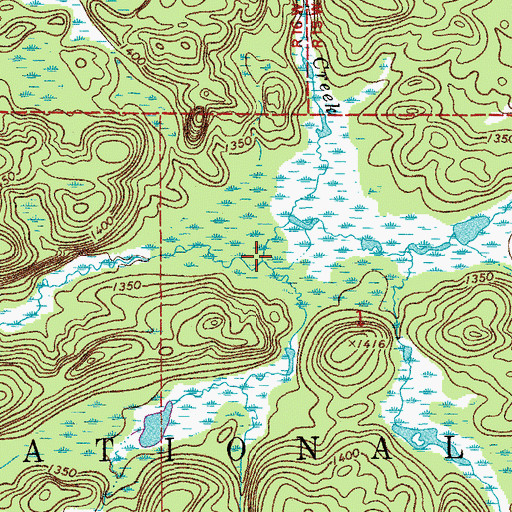 Topographic Map of Norway Creek, MN