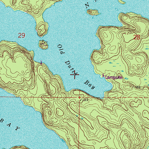 Topographic Map of Old Dutch Bay, MN