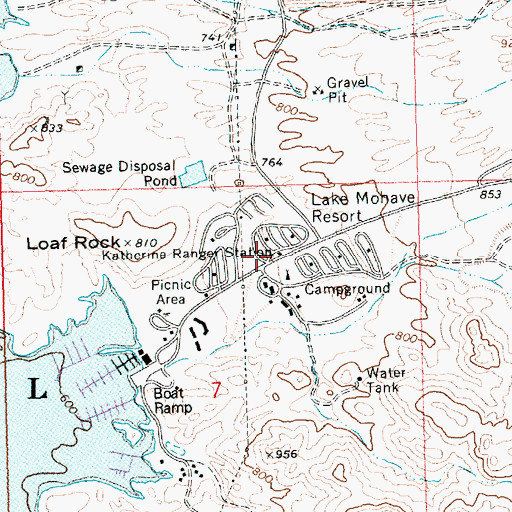 Topographic Map of Katherine Ranger Station, AZ