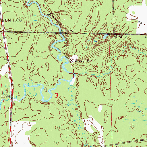 Topographic Map of Paavola Creek, MN