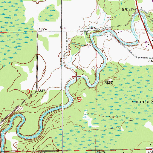 Topographic Map of Paleface River, MN