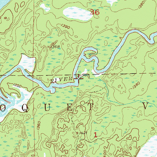 Topographic Map of Palo Creek, MN