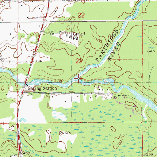 Topographic Map of Partridge River, MN