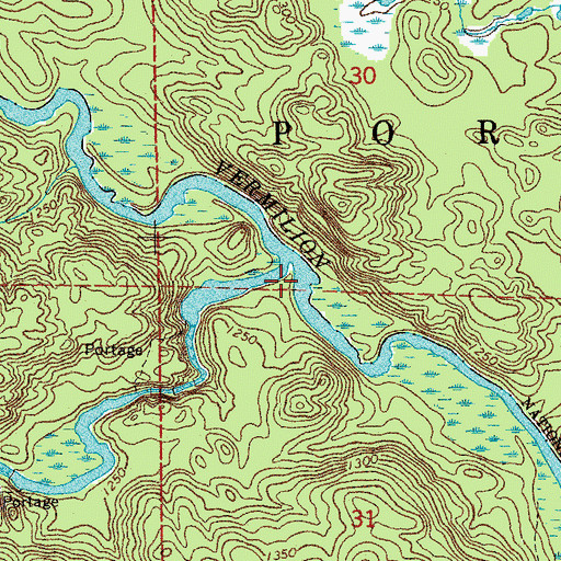 Topographic Map of Pelican River, MN
