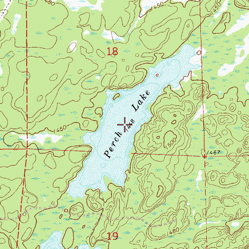 Topographic Map of Perch Lake, MN