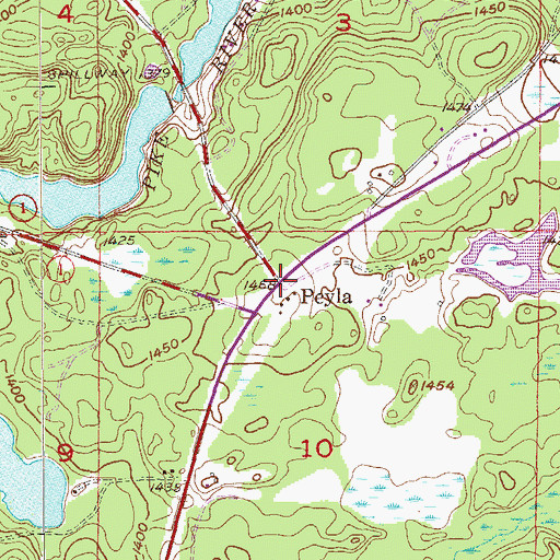 Topographic Map of Peyla, MN