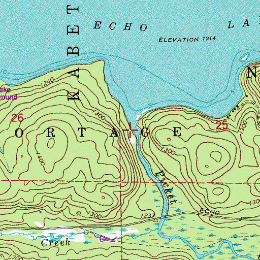 Topographic Map of Picket Creek, MN