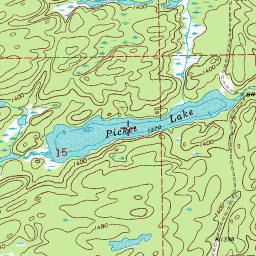 Topographic Map of Picket Lake, MN