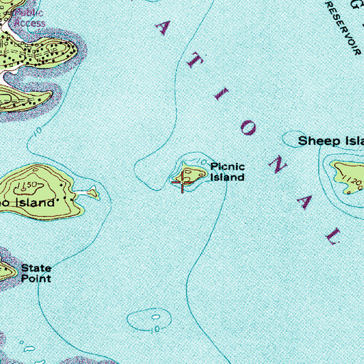 Topographic Map of Picnic Island, MN