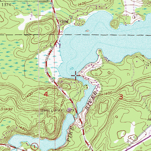 Topographic Map of Pike River, MN