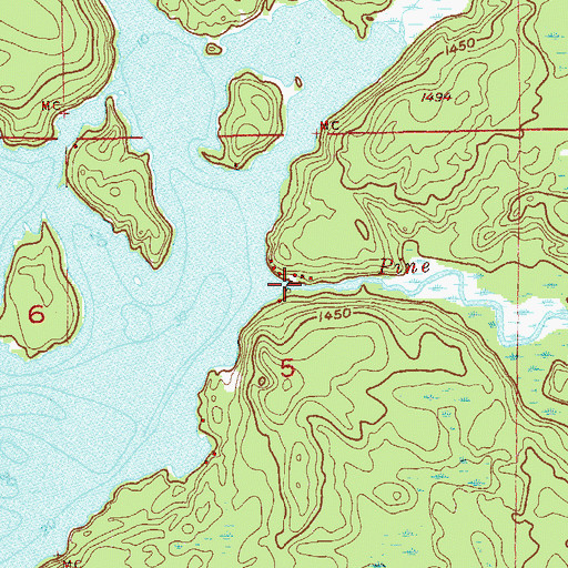 Topographic Map of Pine Creek, MN