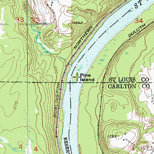 Topographic Map of Pine Island, MN
