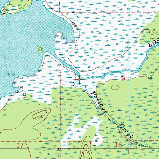 Topographic Map of Portage Creek, MN