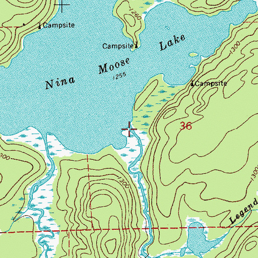 Topographic Map of Portage River, MN