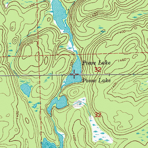 Topographic Map of Posse Lake, MN