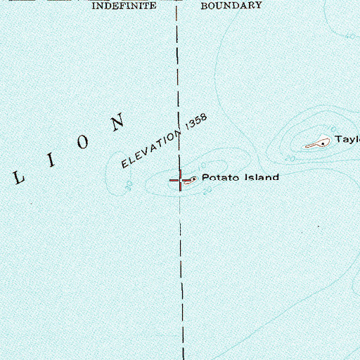Topographic Map of Potato Island, MN