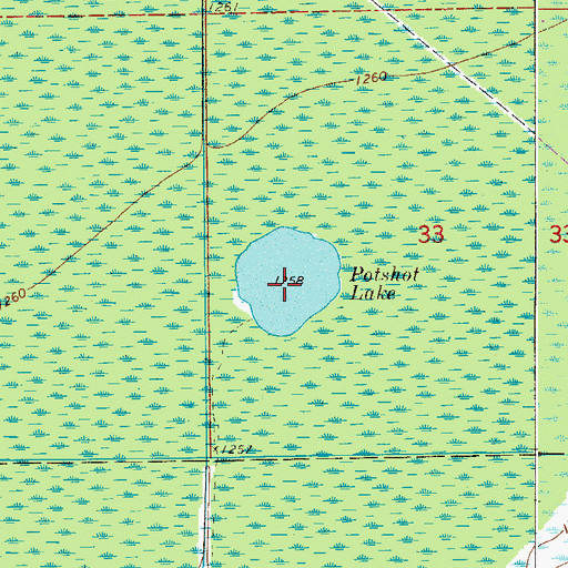 Topographic Map of Potshot Lake, MN