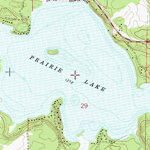 Topographic Map of Prairie Lake, MN