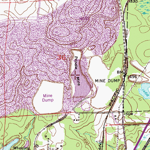 Topographic Map of Prindle Mine, MN