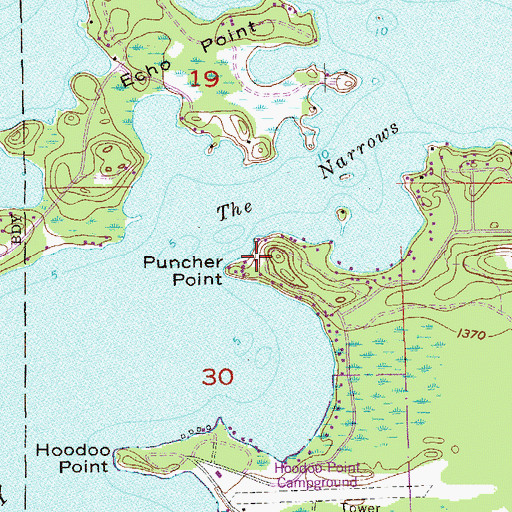 Topographic Map of Puncher Point, MN