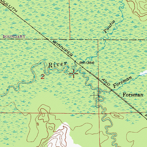 Topographic Map of Puutio Creek, MN