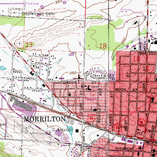 Topographic Map of West Side Kindergarten, AR