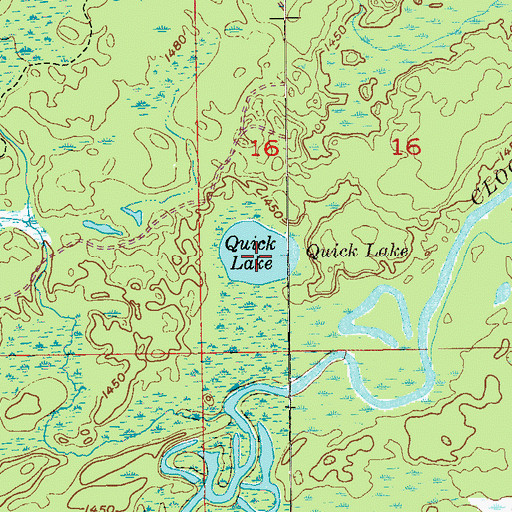 Topographic Map of Quick Lake, MN