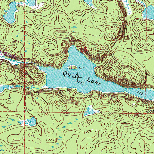 Topographic Map of Quill Lake, MN