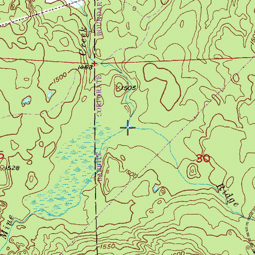 Topographic Map of Ridge Creek, MN
