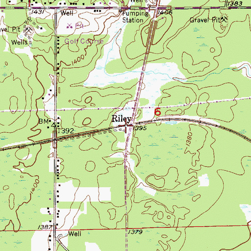 Topographic Map of Riley, MN