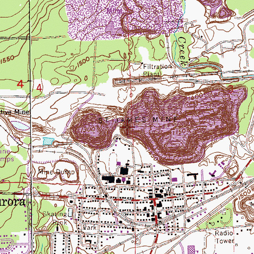 Topographic Map of Saint James Mine, MN