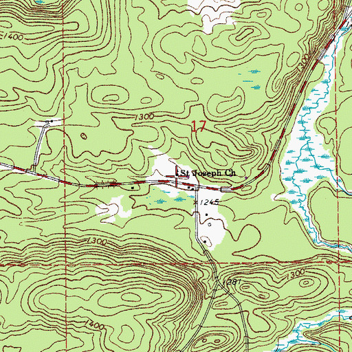 Topographic Map of Saint Joseph Church, MN