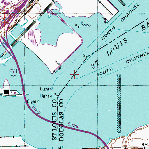 Topographic Map of Saint Louis River, MN