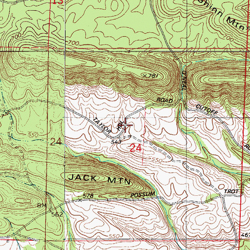 Topographic Map of Township of Alford (historical), AR