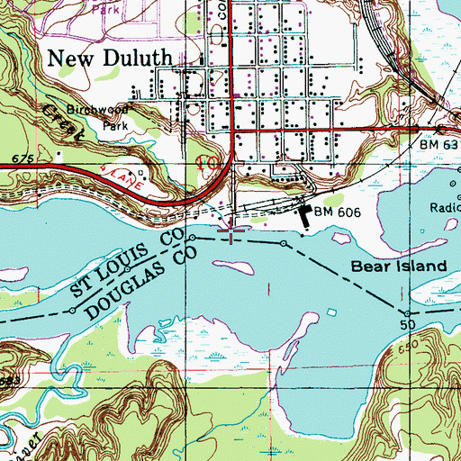 Topographic Map of Sargent Creek, MN