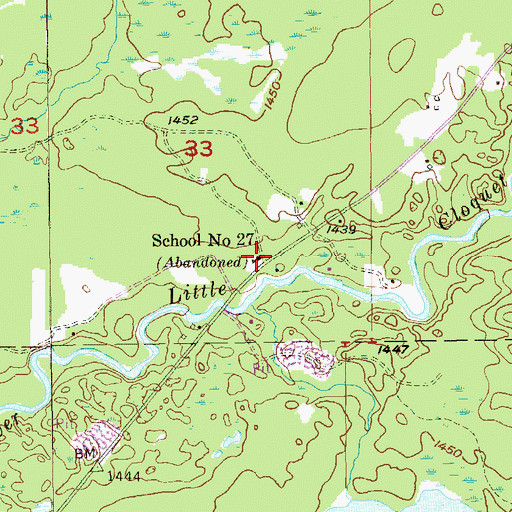 Topographic Map of School Number 27, MN