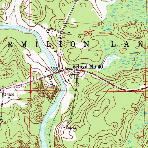 Topographic Map of School Number 40, MN