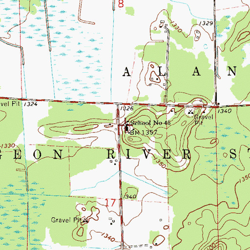 Topographic Map of School Number 45, MN