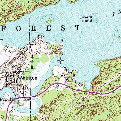 Topographic Map of Shagawa River, MN